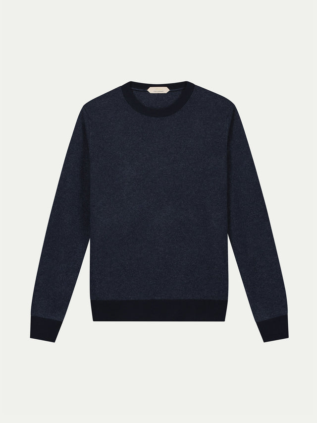 Navy Jaquard Crew