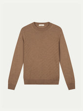 Brown City Crew Basket Weave