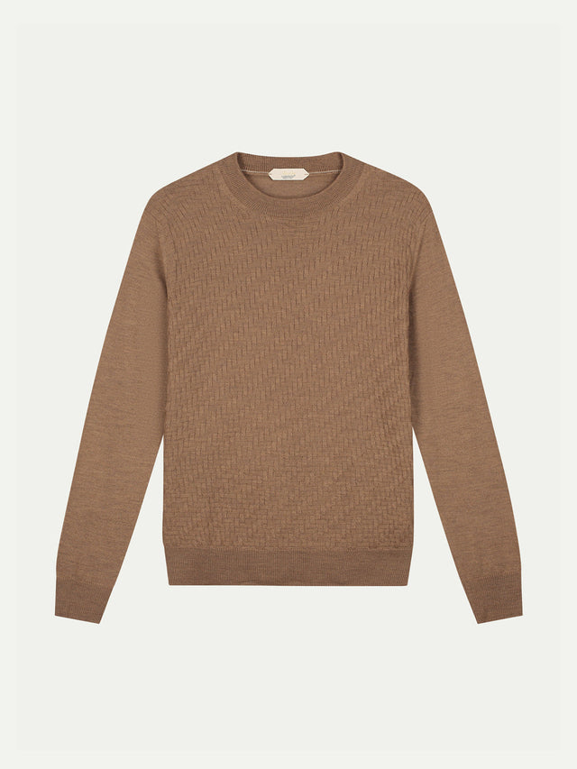 Brown City Crew Basket Weave