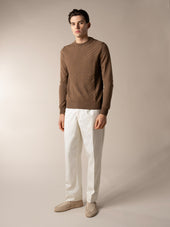 Brown City Crew Basket Weave