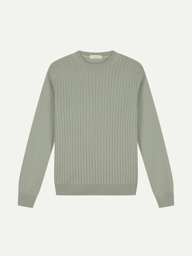 Pistache Ribbed City Crew