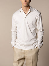 AUR1 Longsleeve Polo Ecru
