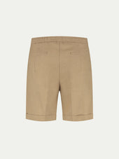 Dark Taupe Linen Seaside Shorts