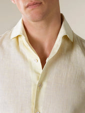 Light Yellow Linen Seaside Shirt