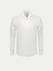 White Linen Pop-over Shirt