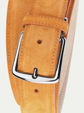Orange Suede Leather Belt