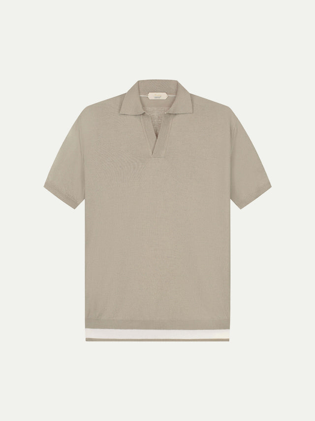 Buttonless AUR1 Polo Greige