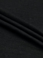 Black Linen Polo Shirt