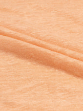 Peach Linen Polo Shirt