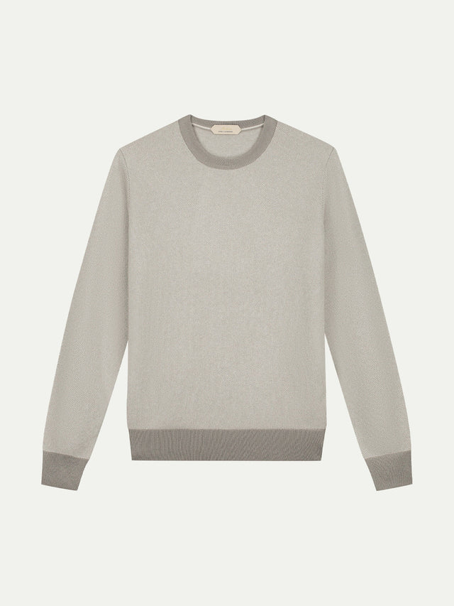 Taupe Jaquard Crew