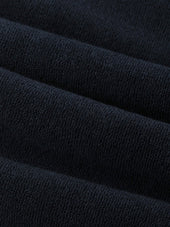 Navy Terry Towelling Polo Shirt