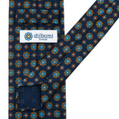 Floral Printed Silk Tie Hand Rolled