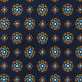Floral Printed Silk Tie Hand Rolled