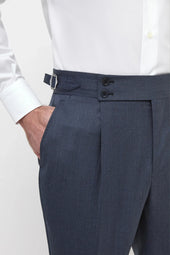 Avio Blue Soragna Trousers Made In Italy