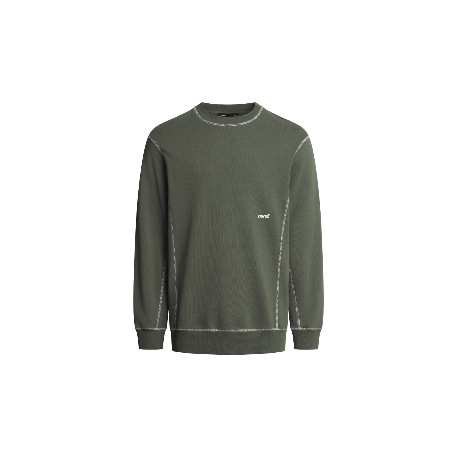 Contrast Crewneck Army Green
