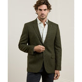 Ennis Tweed Blazer Moss Green Herringbone | Magee 1866