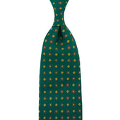 Floral Printed Silk Tie Hand Rolled