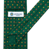 Floral Printed Silk Tie Hand Rolled