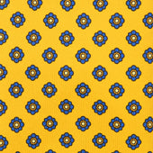 Shibumi Flower Printed Silk Tie Corn Hand Rolled