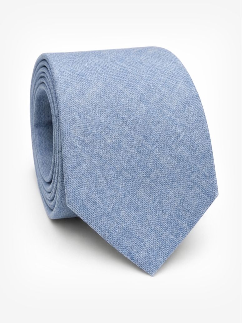 Azure Silk Tie Bari