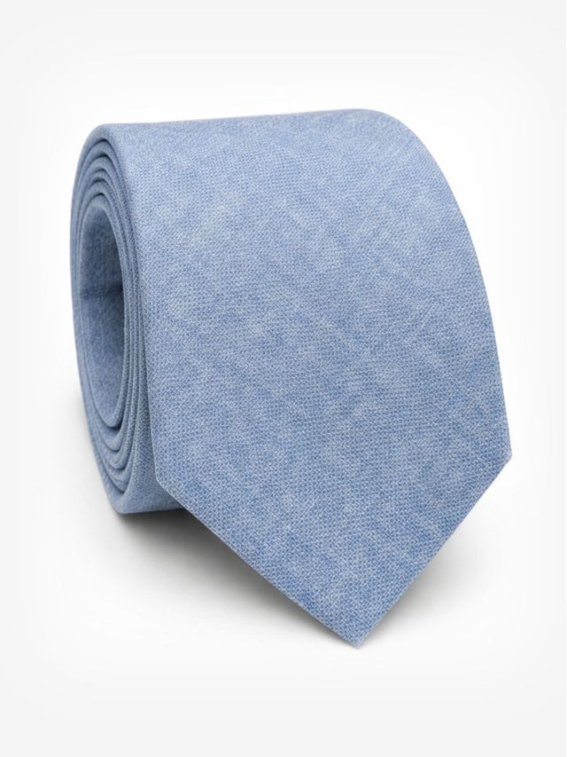 Azure Blue Silk Tie Bari