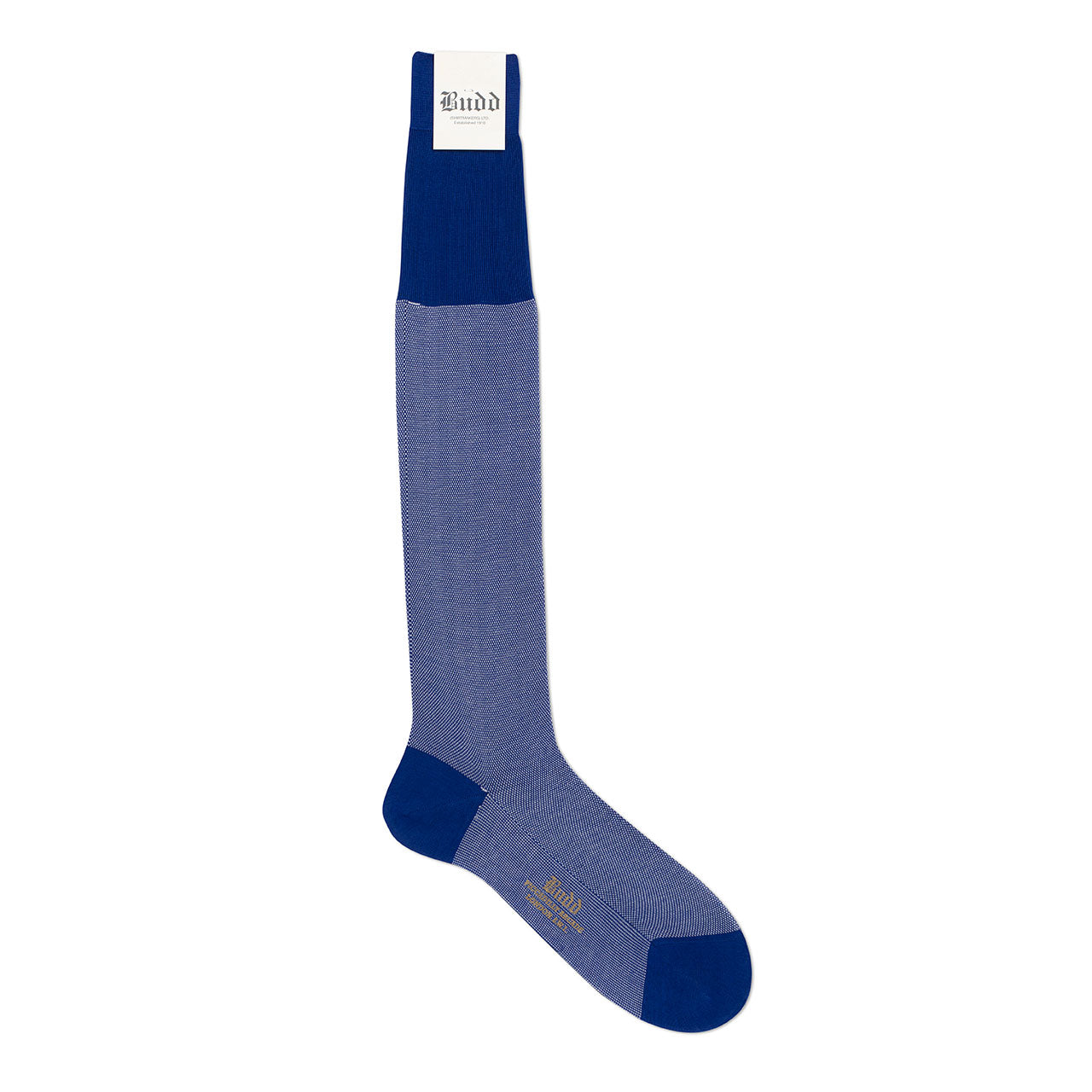 Birdseye Cotton Long Socks In Royal And