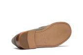 CORAUX/CUIR NATUREL-VELOURS TILLEUL