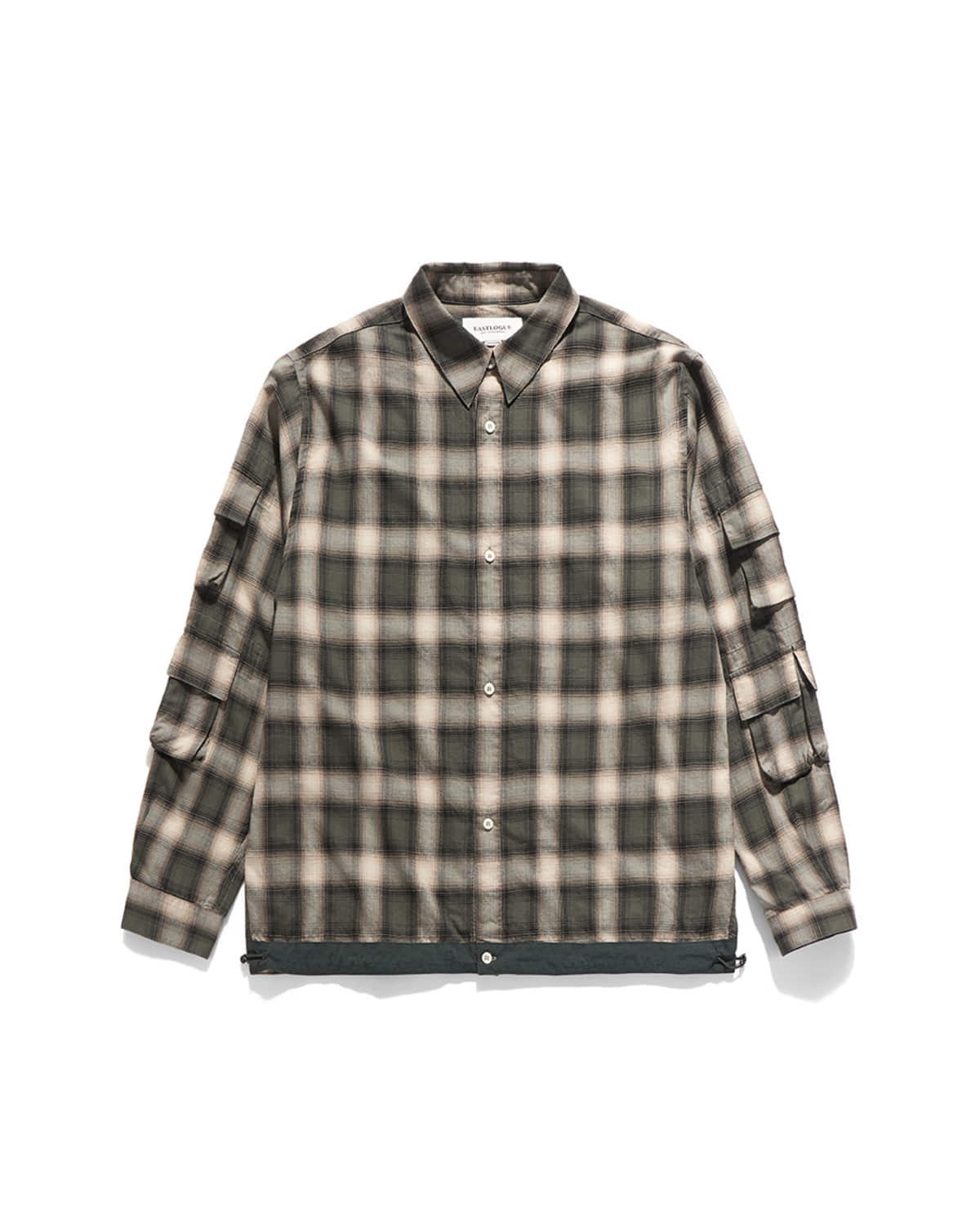 MAGAZINE POUCH SHIRTS / GREEN OMBRE CHECK