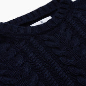Wool And Cotton Blend Albany Guernsey Jumper