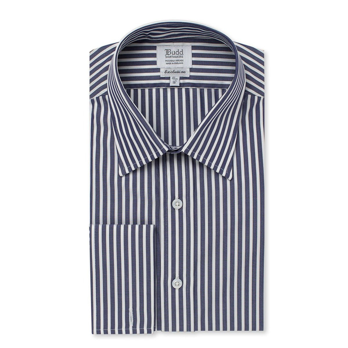 Classic Fit Exclusive Budd Stripe Double Cuff Shirt In