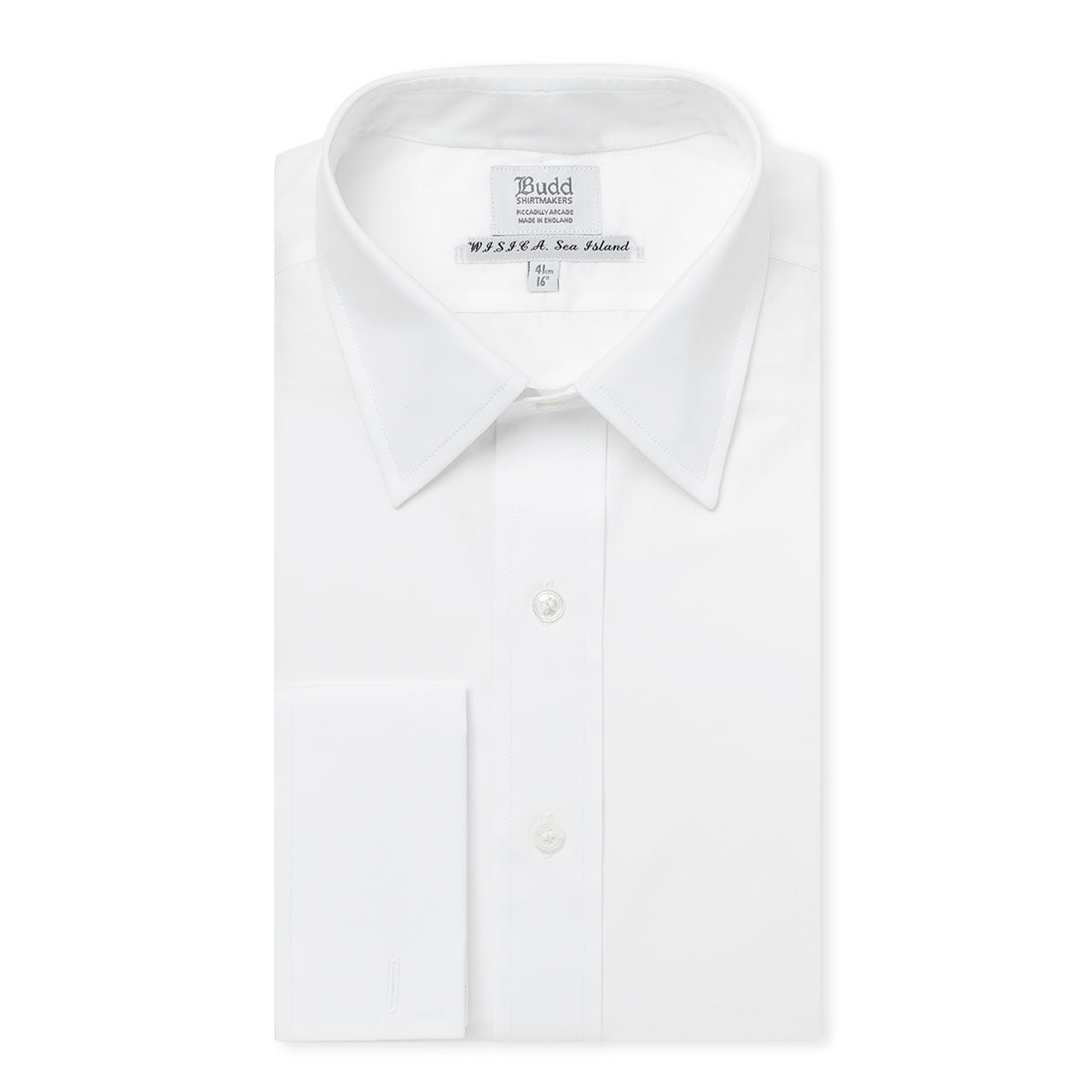Classic Fit Plain Sea Island Cotton Double Cuff Shirt In