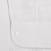 Classic Fit Plain Linen Button Cuff Shirt In