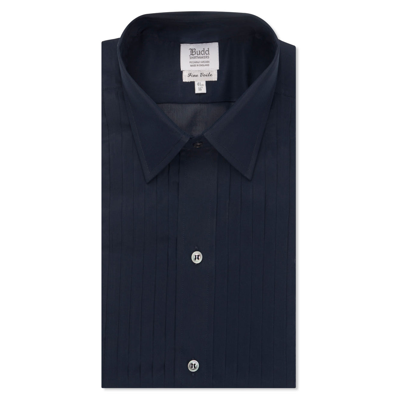 Classic Fit Hand Pleated Voile Double Cuff Dress Shirt In