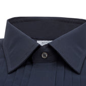 Classic Fit Hand Pleated Voile Double Cuff Dress Shirt In