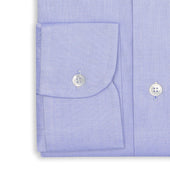 Classic Fit Plain Pinpoint Oxford Button Cuff Shirt In