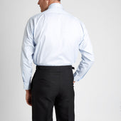Classic Fit Plain Pinpoint Oxford Button Cuff Shirt In