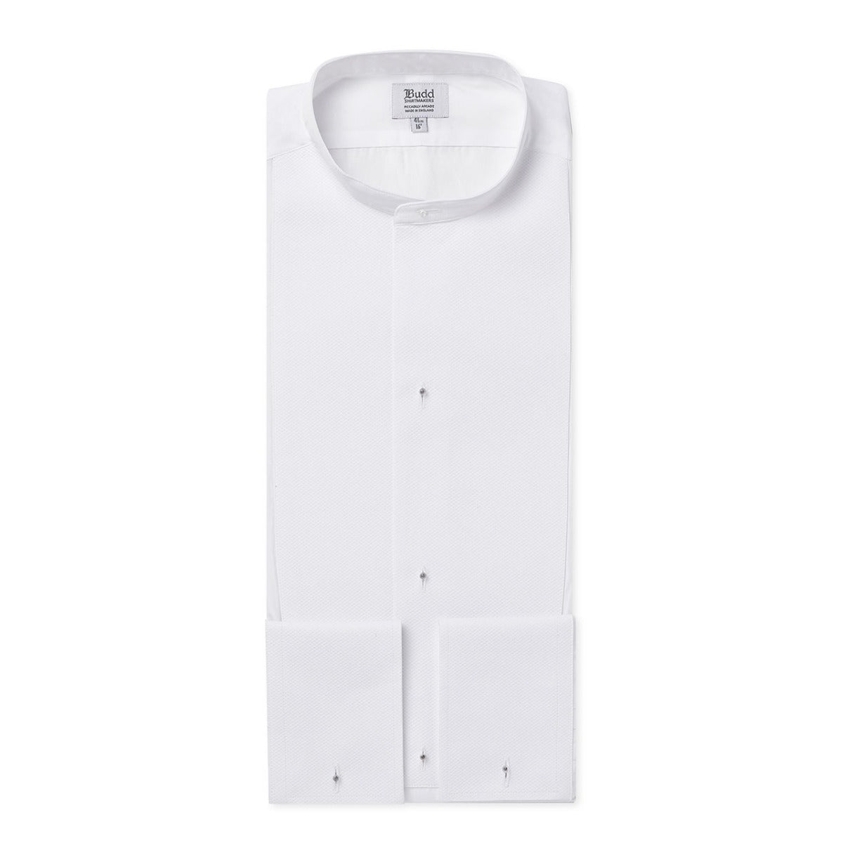 Classic Fit Plain Marcella Semi Stiff Neckband Dress Shirt In