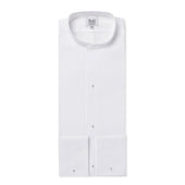 Classic Fit Plain Marcella Semi-Stiff Neckband Dress Shirt in White