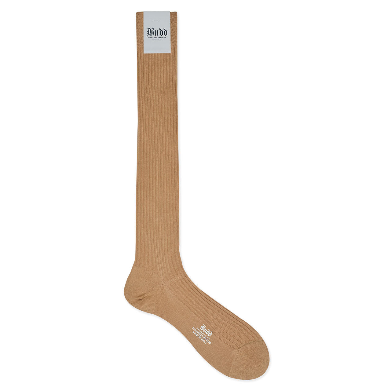 Plain Cotton Long Socks In Light