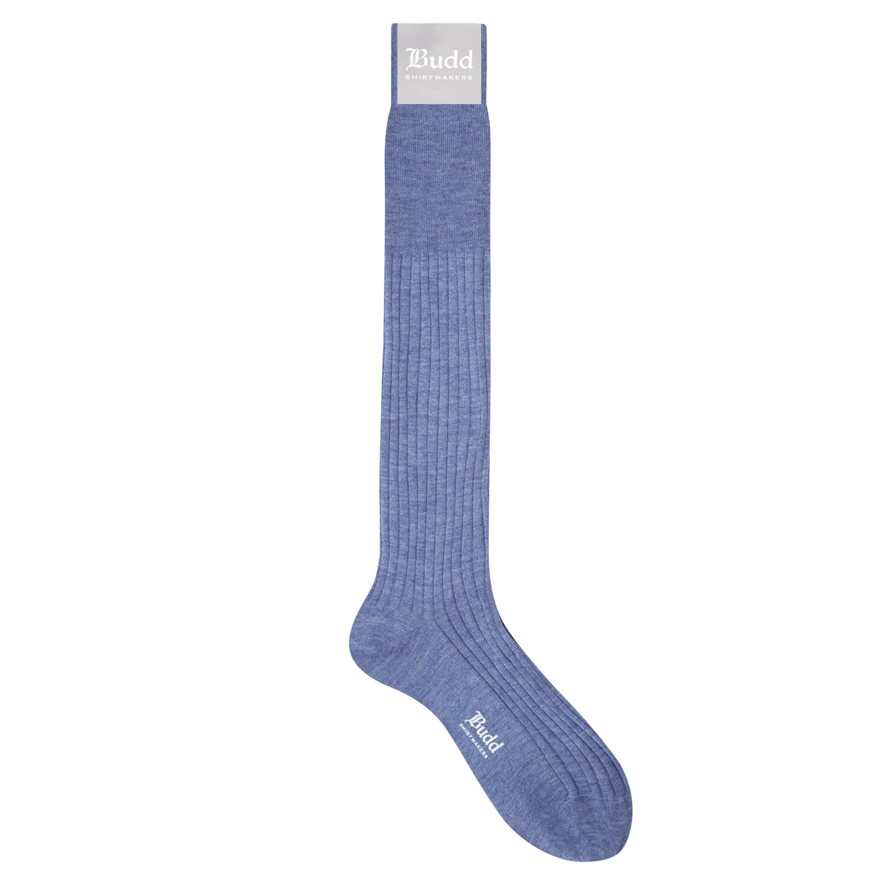 Cashmere And Silk Long Socks In Cornflower