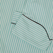 Exclusive Budd Stripe Cotton Dressing Gown in Mint