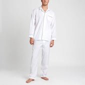 Plain Poplin Pyjamas in White