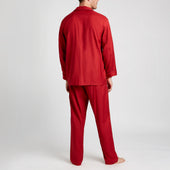 Plain Silk Pyjamas in Red