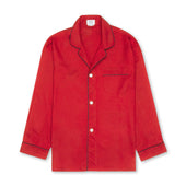 Plain Silk Pyjamas in Red