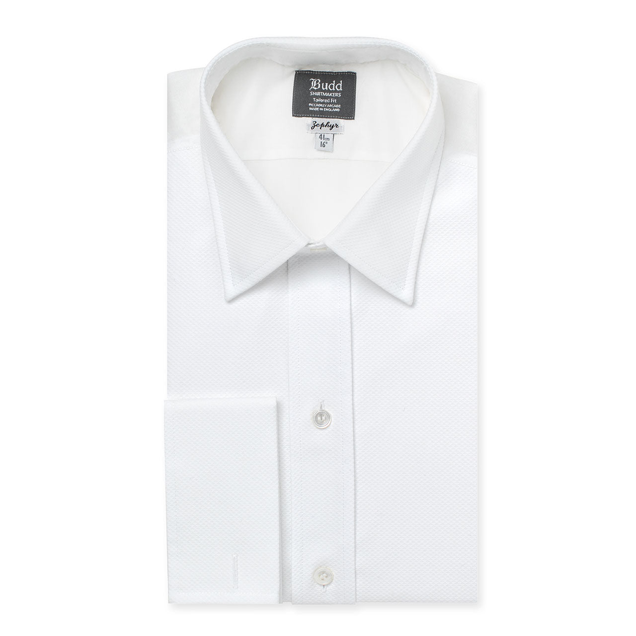 Tailored Fit Plain Marcella Double Cuff Dress Shirt In