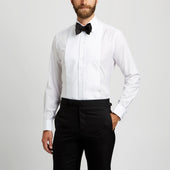 Tailored Fit Plain Marcella Double Cuff Dress Shirt In