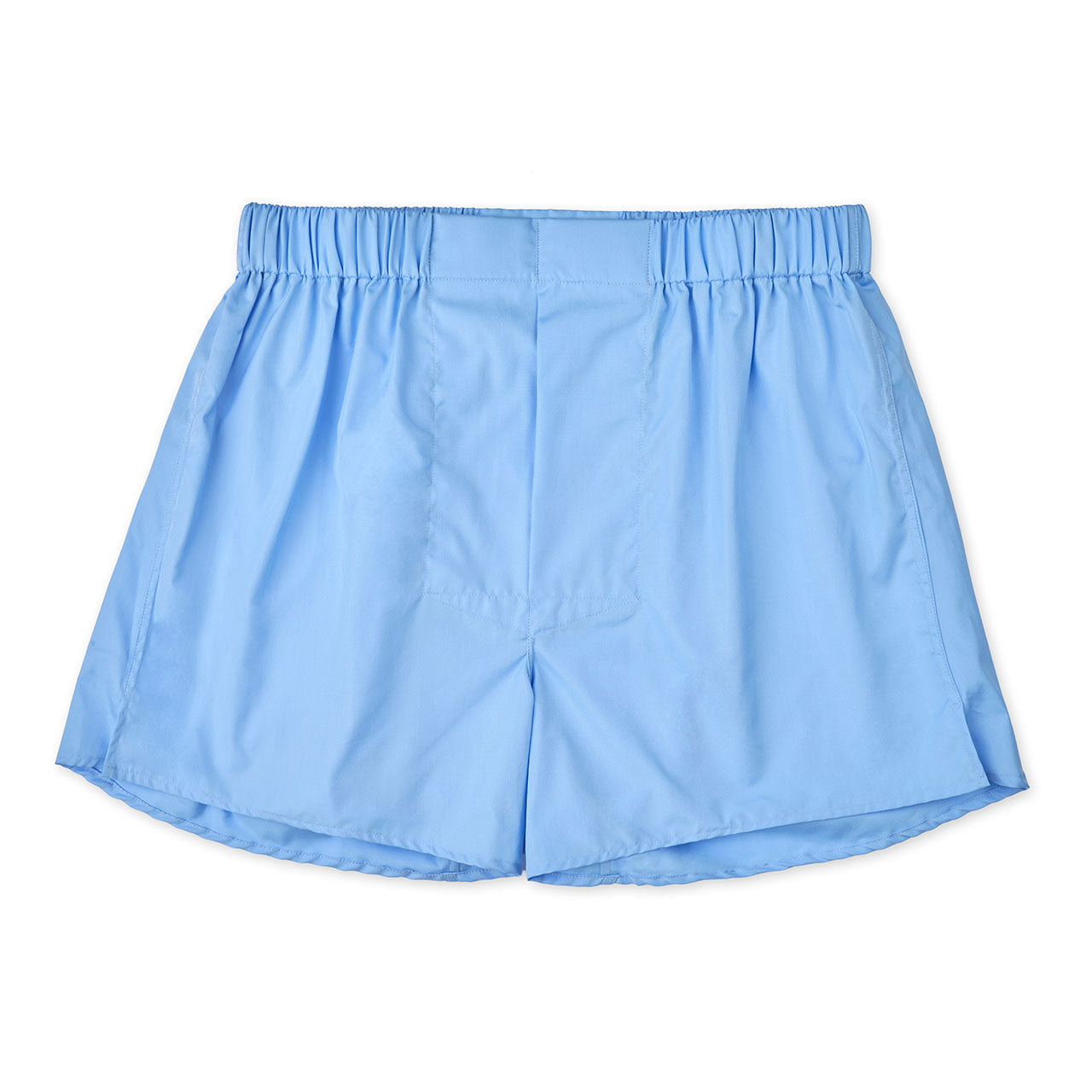 Plain Cotton Chairman Boxer Shorts In Cornflower