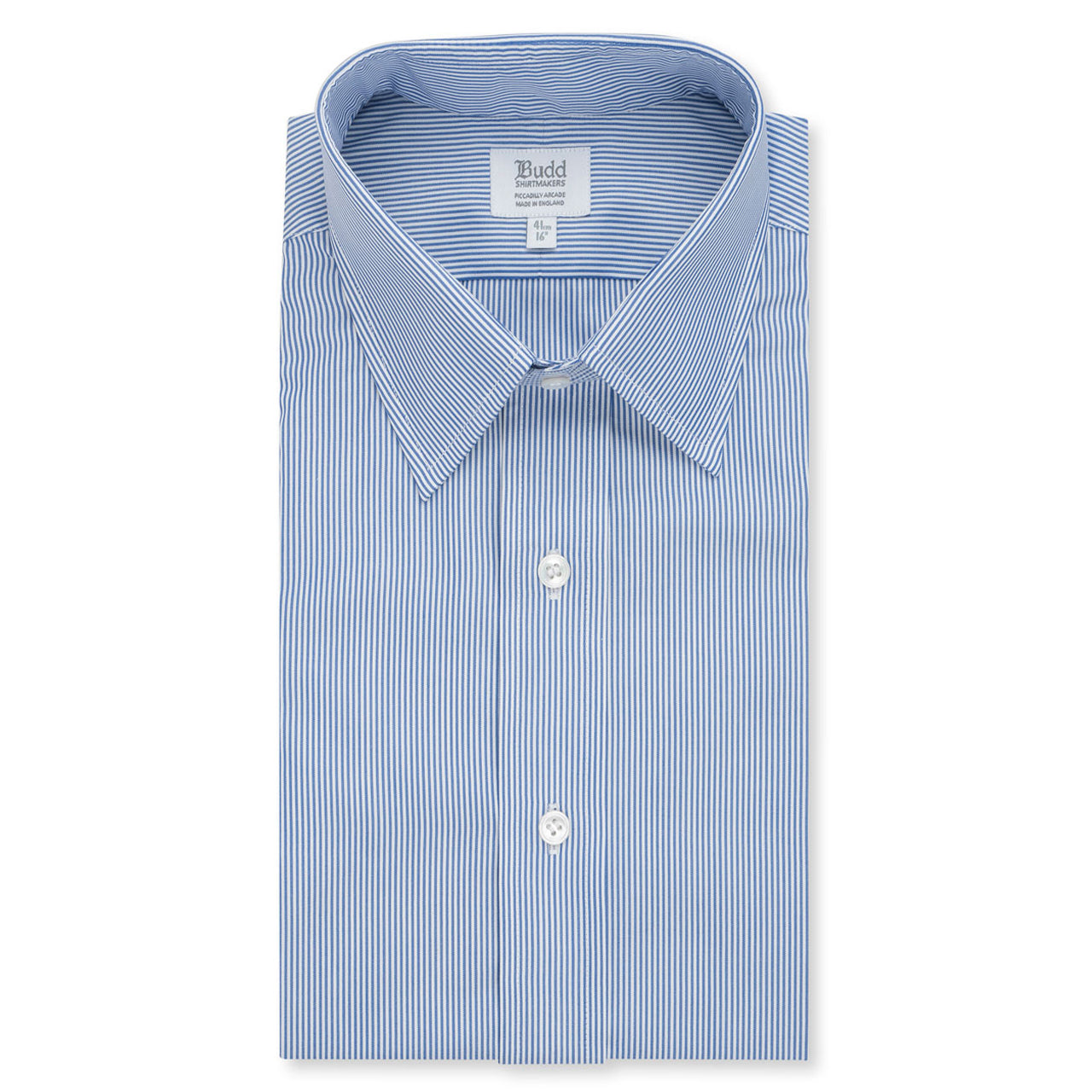 Classic Fit Neat Stripe Poplin Double Cuff Shirt In