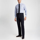 Classic Fit Neat Stripe Poplin Double Cuff Shirt In