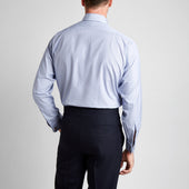 Classic Fit Neat Stripe Poplin Double Cuff Shirt In